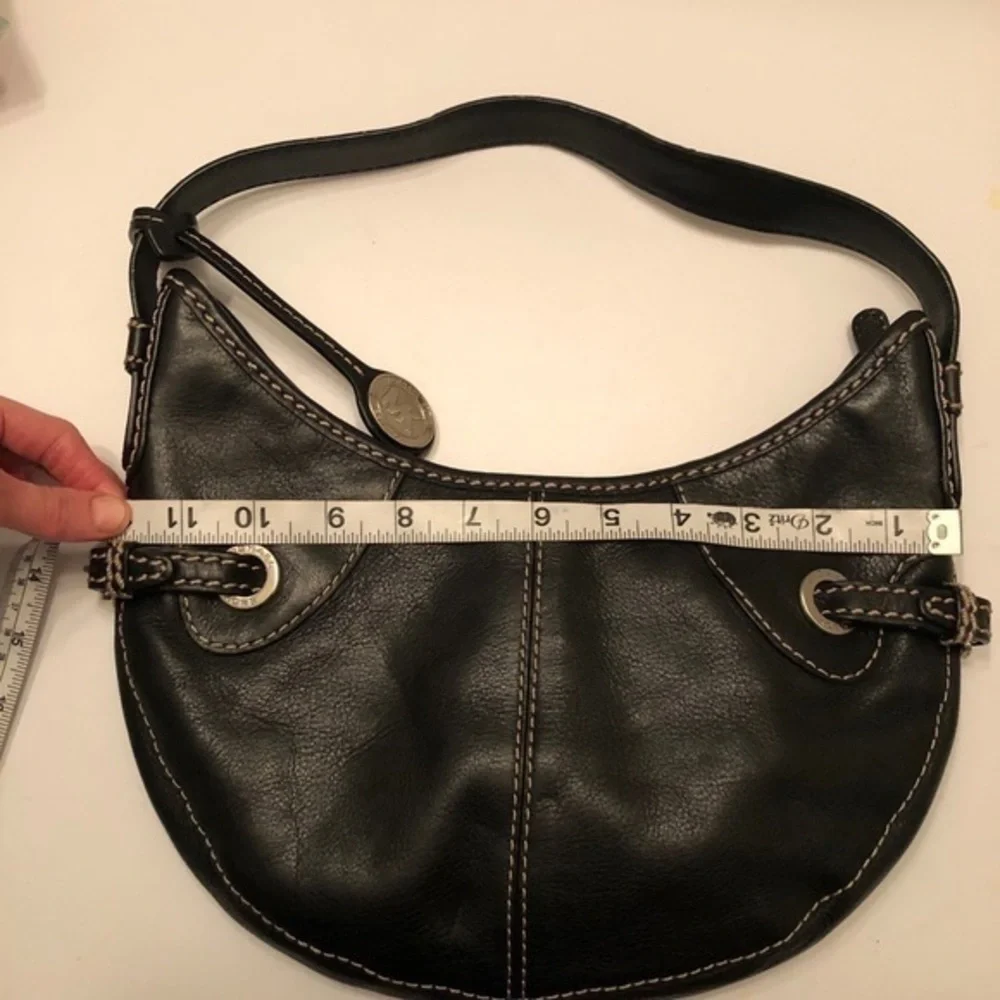 Michael kors vintage black leather hobo bag purse